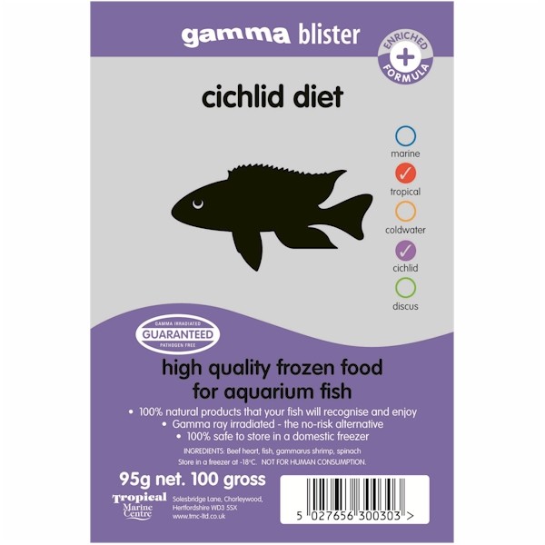 Frozen Cichlid Diet Blister 100g | The WaterZoo | Tropical fish ...